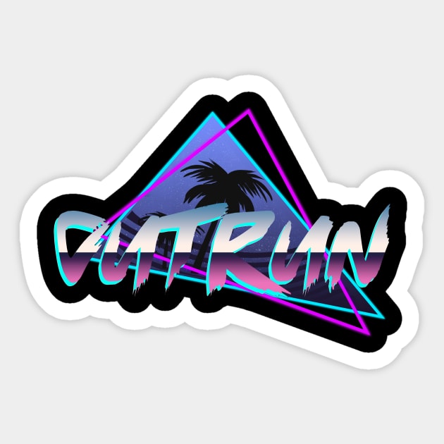 Outrun Sticker by Kiboune